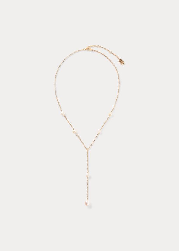 Women's Ralph Lauren Drop-Chain Pearl Necklace | 529364AKF